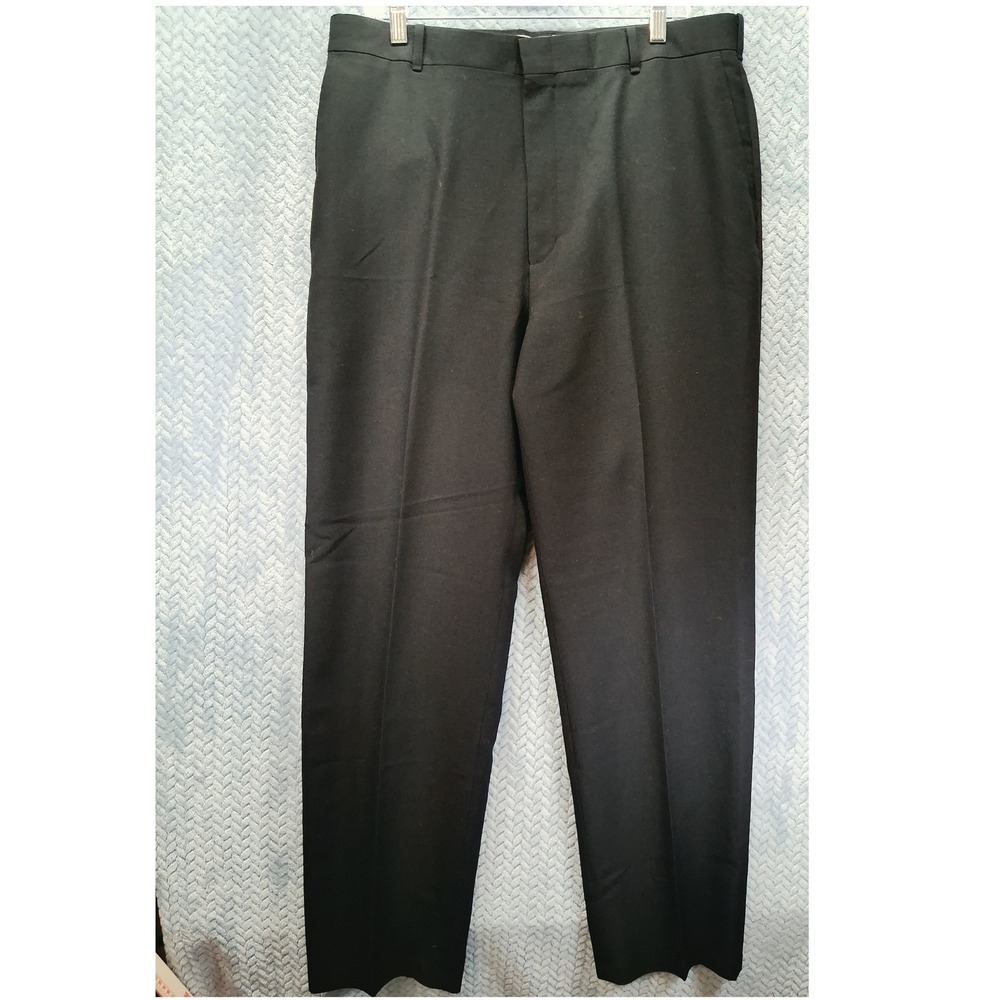 Levis Travelers Mens Black Dress Pants Straight Leg Flat Front 00507-9158 36x33